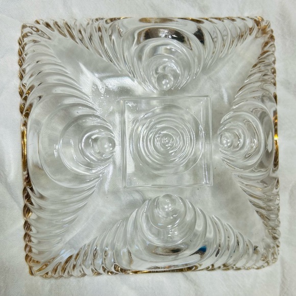 Vintage Hazel Atlas glass sonic wave candy dishes with gold trim. Beautiful ‼️ - Picture 4 of 5